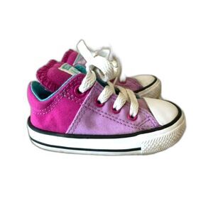 CONVERSE CHUCK TAYLOR "MADISON" DOUBLE TONGUE LOW TOP SNEAKERS TODDLER SIZE 5